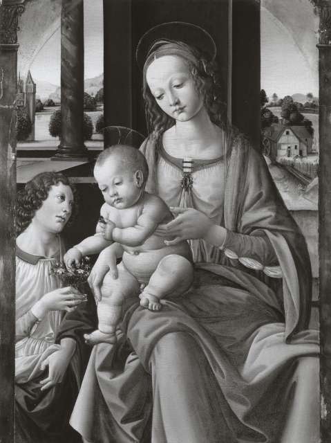 J. Paul Getty Museum — Lorenzo di Credi (studio of). Madonna and Child — insieme